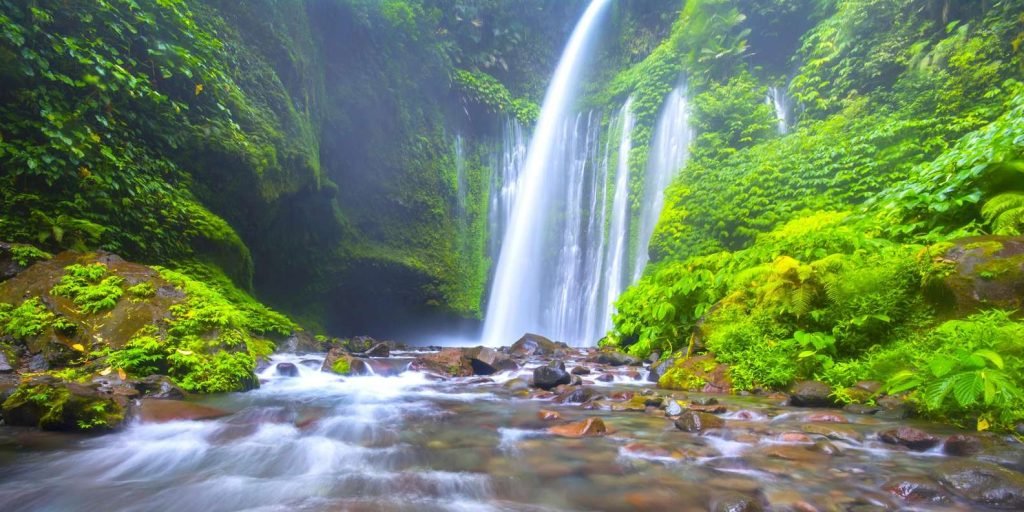 Sendang Gile Waterfall in Lombok
