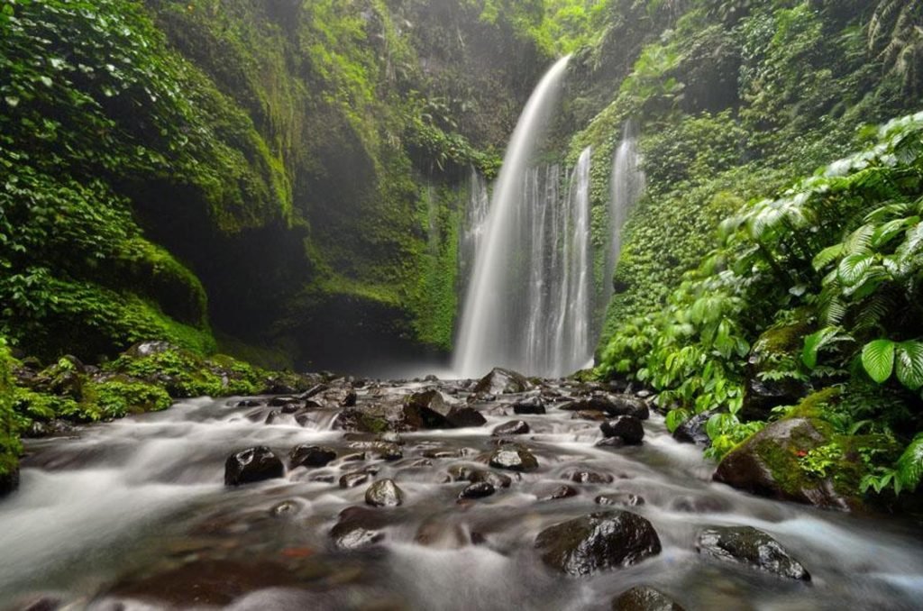 Sendang Gile Waterfall in Lombok