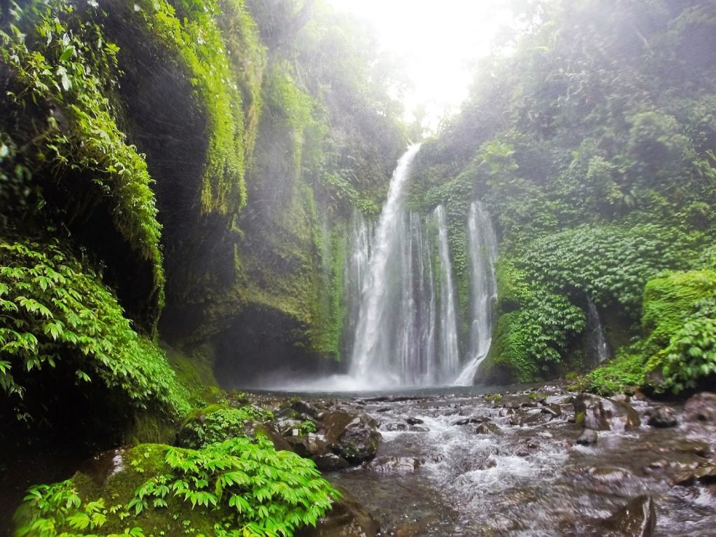 Sendang Gile Waterfall in Lombok